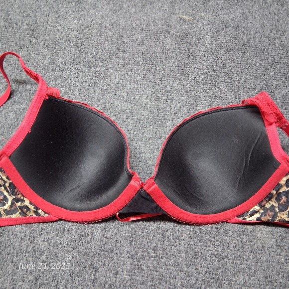 Jezebel Dolled Up Underwired Contour Bra Women Size 36 B Lace Leopard Print - Picture 3 of 6